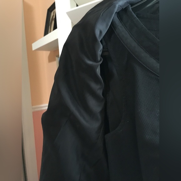 Vintage 80s, Talbots Petites, Jacket/Dress set. Black, polyester blend, US8 - Picture 3 of 7